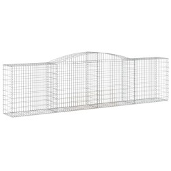 vidaXL Cesta gaviones forma arco hierro galvanizado 400x50x100/120 cm