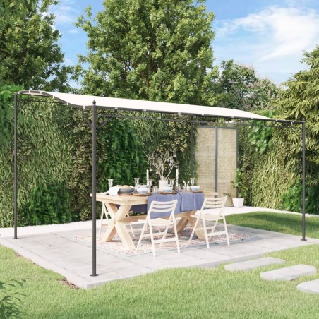 vidaXL Toldo acero y tela color crema 4x3 m 180 g/m²