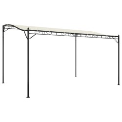 vidaXL Toldo acero y tela color crema 4x3 m 180 g/m²