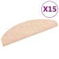 vidaXL Alfombrilla de escaleras 15 uds tela punzonada 65x21x4cm marrón vidaXL Alfombrilla de escaleras 15 uds tela punzonada 65x21x4cm marrón