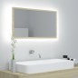 vidaXL Espejo de baño acrílico color roble Sonoma 80x8,5x37 cm vidaXL Espejo de baño acrílico color roble Sonoma 80x8,5x37 cm