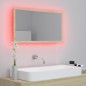 vidaXL Espejo de baño acrílico color roble Sonoma 80x8,5x37 cm vidaXL Espejo de baño acrílico color roble Sonoma 80x8,5x37 cm