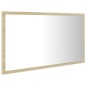 vidaXL Espejo de baño acrílico color roble Sonoma 80x8,5x37 cm vidaXL Espejo de baño acrílico color roble Sonoma 80x8,5x37 cm