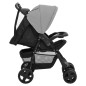 vidaXL Carrito de bebés 2 en 1 de acero gris claro y negro vidaXL Carrito de bebés 2 en 1 de acero gris claro y negro