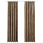 vidaXL Cortinas opacas con ganchos 2 uds terciopelo beige 140x245 cm vidaXL Cortinas opacas con ganchos 2 uds terciopelo beige 140x245 cm