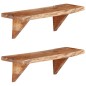 vidaXL Estantes de pared 2 uds madera maciza de acacia 60x20x18 cm vidaXL Estantes de pared 2 uds madera maciza de acacia 60x20x18 cm