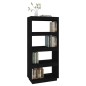 vidaXL Estantería/divisor de espacios madera pino negro 60x35x135 cm vidaXL Estantería/divisor de espacios madera pino negro 60x35x135 cm