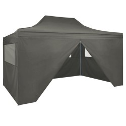 vidaXL Carpa pleglable Pop-up con 4 paredes 3x4,5 m gris antracita