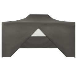 vidaXL Carpa pleglable Pop-up con 4 paredes 3x4,5 m gris antracita