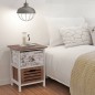 vidaXL Mesita de noche de madera vidaXL Mesita de noche de madera
