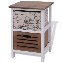 vidaXL Mesita de noche de madera 