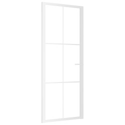 vidaXL Puerta interior vidrio EGS y aluminio blanco 83x201,5 cm