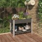 vidaXL Arriate de jardín con estante WPC gris 100x50x75 cm vidaXL Arriate de jardín con estante WPC gris 100x50x75 cm