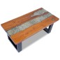 vidaXL Mesa de centro teca y resina 100x50 cm vidaXL Mesa de centro teca y resina 100x50 cm