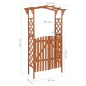 vidaXL Pérgola con puerta madera maciza de abeto 116x40x204 cm vidaXL Pérgola con puerta madera maciza de abeto 116x40x204 cm