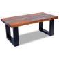 vidaXL Mesa de centro teca y resina 100x50 cm vidaXL Mesa de centro teca y resina 100x50 cm
