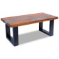 vidaXL Mesa de centro teca y resina 100x50 cm vidaXL Mesa de centro teca y resina 100x50 cm