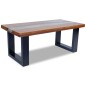 vidaXL Mesa de centro teca y resina 100x50 cm vidaXL Mesa de centro teca y resina 100x50 cm