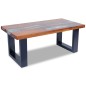 vidaXL Mesa de centro teca y resina 100x50 cm vidaXL Mesa de centro teca y resina 100x50 cm