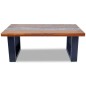vidaXL Mesa de centro teca y resina 100x50 cm vidaXL Mesa de centro teca y resina 100x50 cm