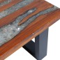 vidaXL Mesa de centro teca y resina 100x50 cm vidaXL Mesa de centro teca y resina 100x50 cm
