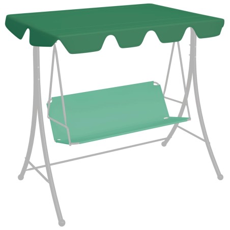 vidaXL Dosel de repuesto columpio de jardín verde 188/168x145/110 cm