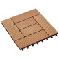 vidaXL Baldosas de porche de WPC 30x30 cm 1 m² color teca 11 unidades vidaXL Baldosas de porche de WPC 30x30 cm 1 m² color teca 11 unidades