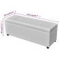 vidaXL Banco largo de almacenamiento de madera blanco vidaXL Banco largo de almacenamiento de madera blanco