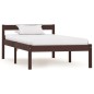 vidaXL Estructura de cama madera maciza pino marrón oscuro 100x200 cm vidaXL Estructura de cama madera maciza pino marrón oscuro 100x200 cm