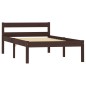 vidaXL Estructura de cama madera maciza pino marrón oscuro 100x200 cm vidaXL Estructura de cama madera maciza pino marrón oscuro 100x200 cm