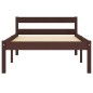 vidaXL Estructura de cama madera maciza pino marrón oscuro 100x200 cm vidaXL Estructura de cama madera maciza pino marrón oscuro 100x200 cm