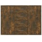 vidaXL Aparador madera contrachapada color roble ahumado 88x30x65 cm vidaXL Aparador madera contrachapada color roble ahumado 88x30x65 cm