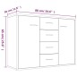 vidaXL Aparador madera contrachapada color roble ahumado 88x30x65 cm vidaXL Aparador madera contrachapada color roble ahumado 88x30x65 cm