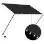 vidaXL Toldo retráctil con LED gris antracita 100x150 cm