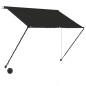 vidaXL Toldo retráctil con LED gris antracita 100x150 cm