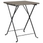 vidaXL Muebles de cafetería plegables 3 piezas ratán sintético gris vidaXL Muebles de cafetería plegables 3 piezas ratán sintético gris