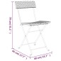vidaXL Muebles de cafetería plegables 3 piezas ratán sintético gris vidaXL Muebles de cafetería plegables 3 piezas ratán sintético gris