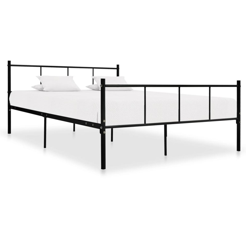 vidaXL Estructura de cama de metal negro 140x200 cm vidaXL Estructura de cama de metal negro 140x200 cm