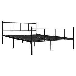 vidaXL Estructura de cama de metal negro 140x200 cm
