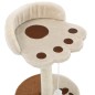 vidaXL Rascador para gatos con poste de sisal 40 cm beige y marrón vidaXL Rascador para gatos con poste de sisal 40 cm beige y marrón