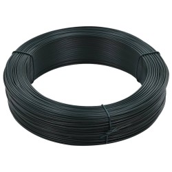 vidaXL Alambre para atar vallas acero verde ennegrecido 250 m 1,4/2 mm