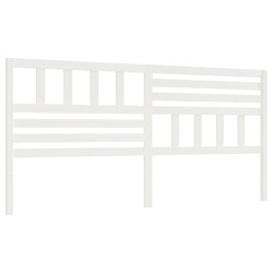 vidaXL Cabecero de cama madera maciza de pino blanco 206x4x100 cm
