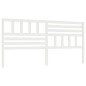 vidaXL Cabecero de cama madera maciza de pino blanco 206x4x100 cm vidaXL Cabecero de cama madera maciza de pino blanco 206x4x100 cm