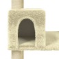 vidaXL Rascador para gatos con postes de sisal color crema 141 cm vidaXL Rascador para gatos con postes de sisal color crema 141 cm