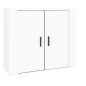 vidaXL Aparador de madera contrachapada blanco brillante 80x33x70 cm vidaXL Aparador de madera contrachapada blanco brillante 80x33x70 cm