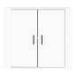 vidaXL Aparador de madera contrachapada blanco brillante 80x33x70 cm vidaXL Aparador de madera contrachapada blanco brillante 80x33x70 cm