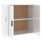 vidaXL Aparador de madera contrachapada blanco brillante 80x33x70 cm vidaXL Aparador de madera contrachapada blanco brillante 80x33x70 cm