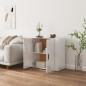 vidaXL Aparador de madera contrachapada blanco brillante 80x33x70 cm vidaXL Aparador de madera contrachapada blanco brillante 80x33x70 cm