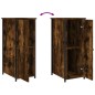 vidaXL Mesitas noche 2 uds madera ingeniería roble ahumado 32x42x80 cm vidaXL Mesitas noche 2 uds madera ingeniería roble ahumado 32x42x80 cm