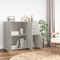 vidaXL Aparador de madera contrachapada gris hormigón 91x29,5x75 cm